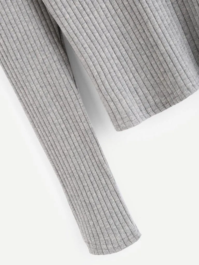 Criss Cross Back Ribbed Tshirt