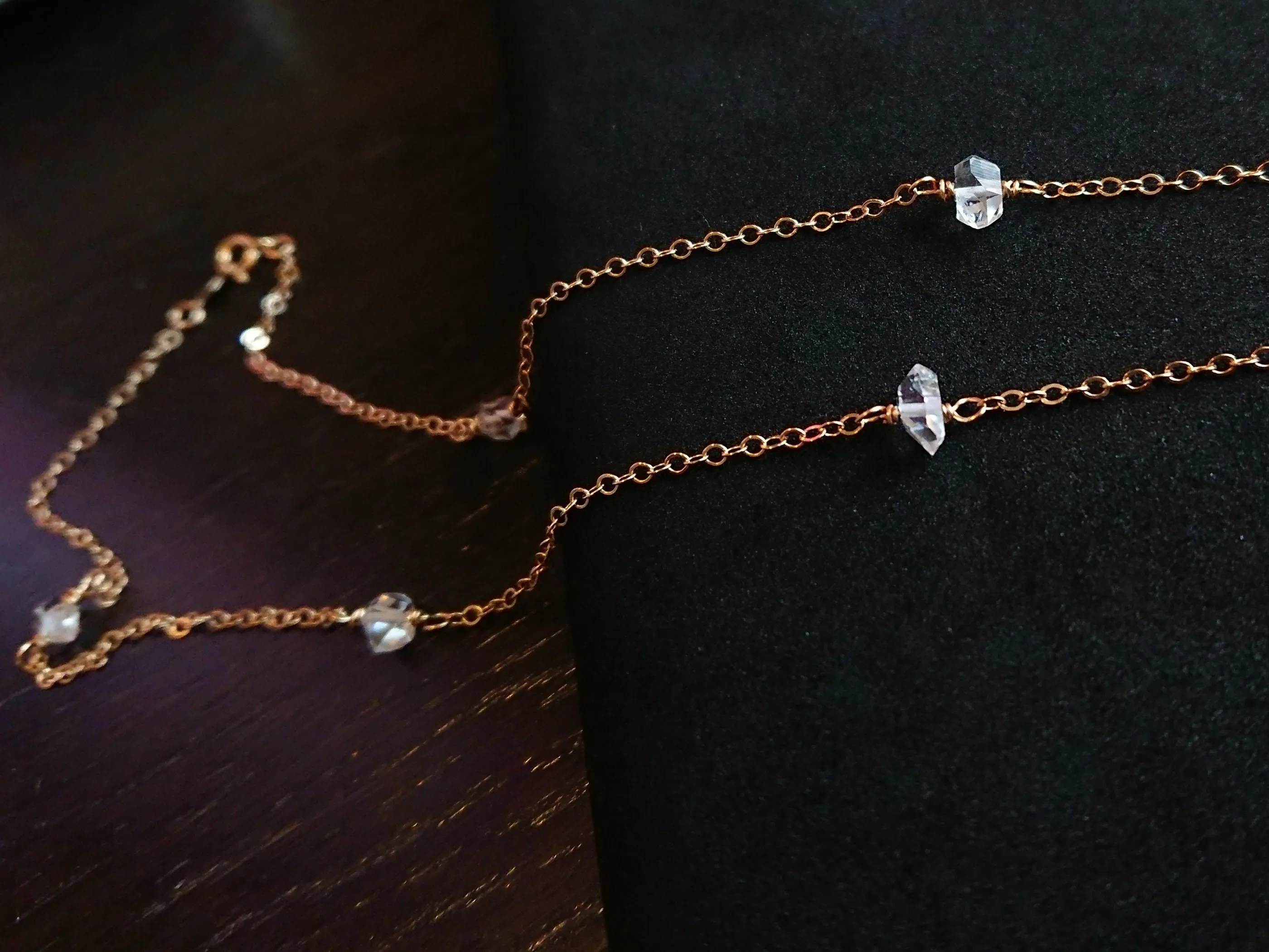 Herkimer Diamond Long Necklace