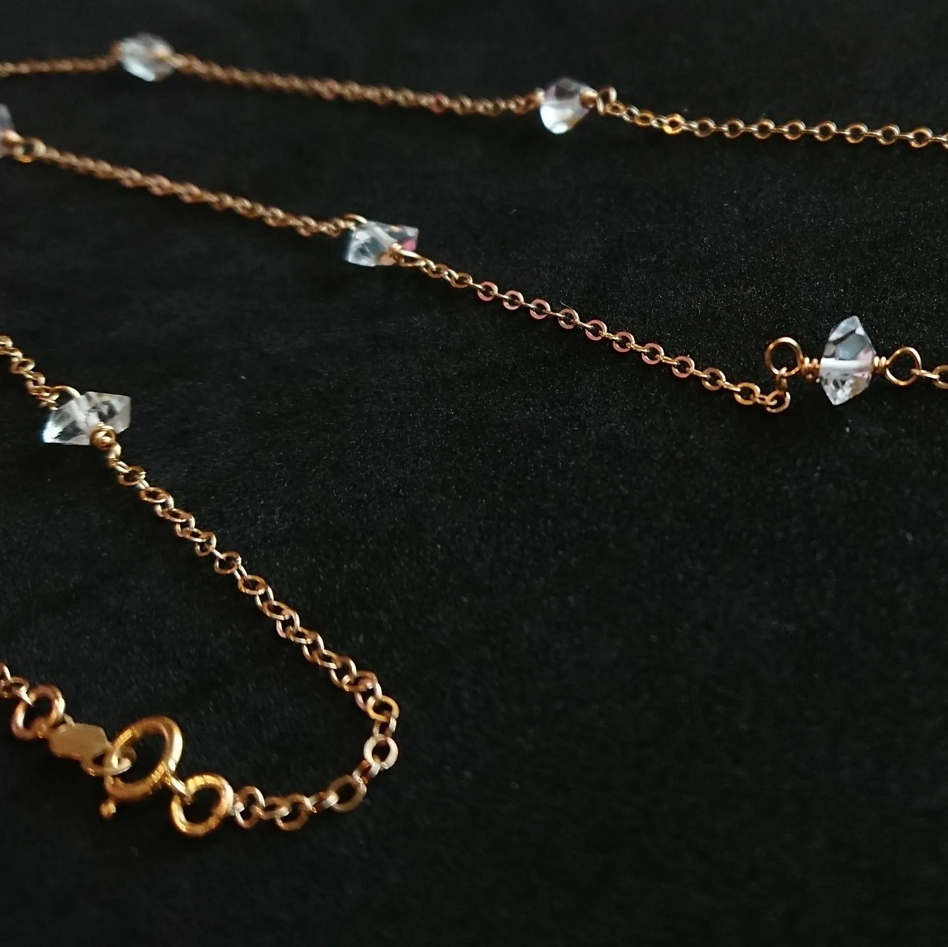 Herkimer Diamond Long Necklace