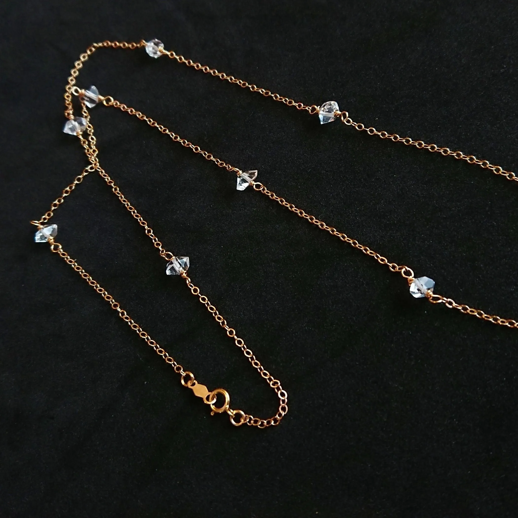 Herkimer Diamond Long Necklace
