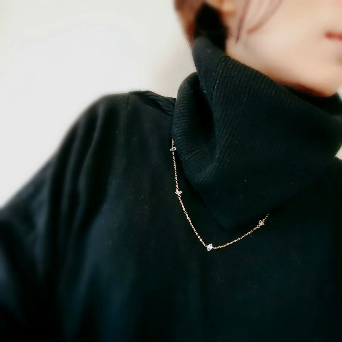 Herkimer Diamond Long Necklace
