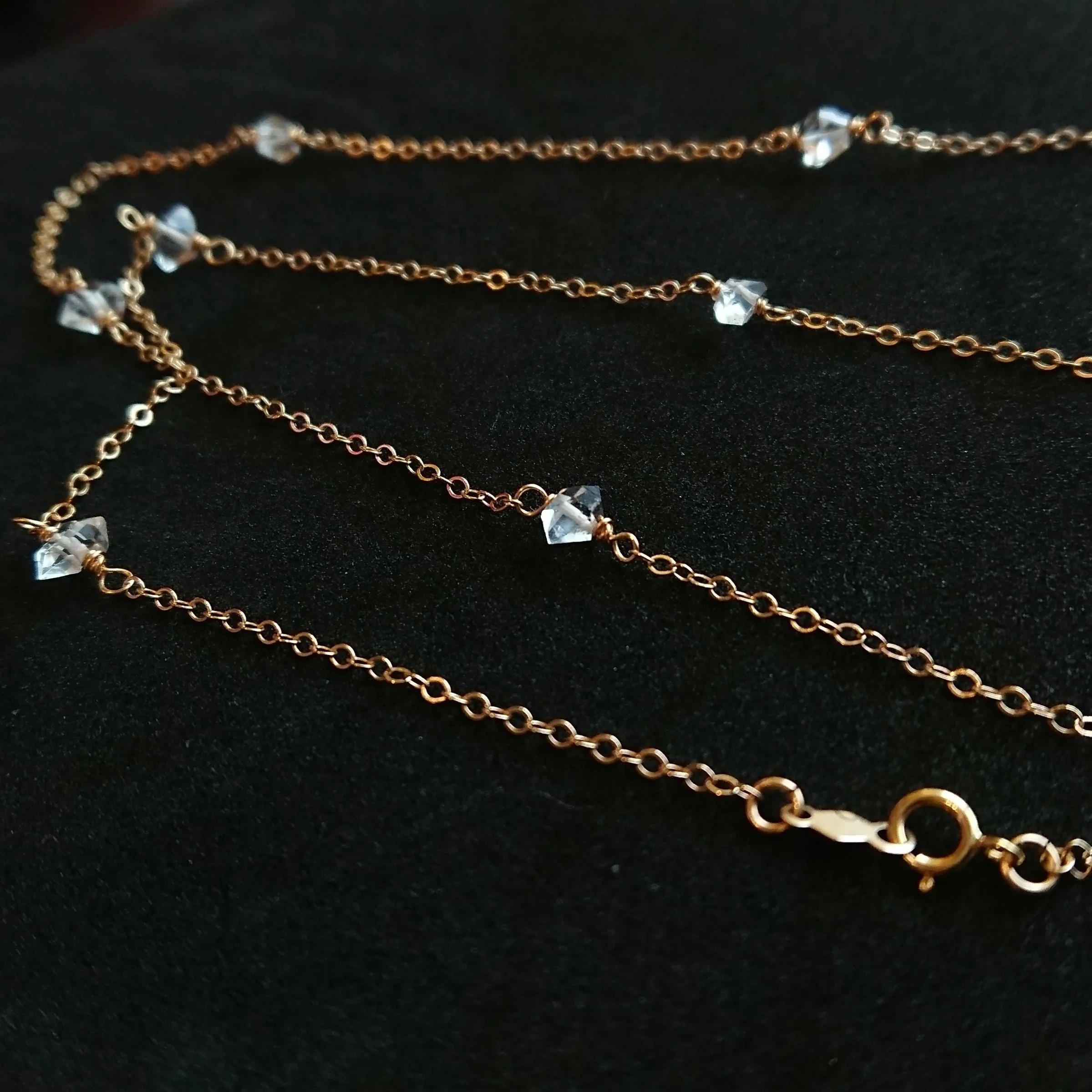 Herkimer Diamond Long Necklace