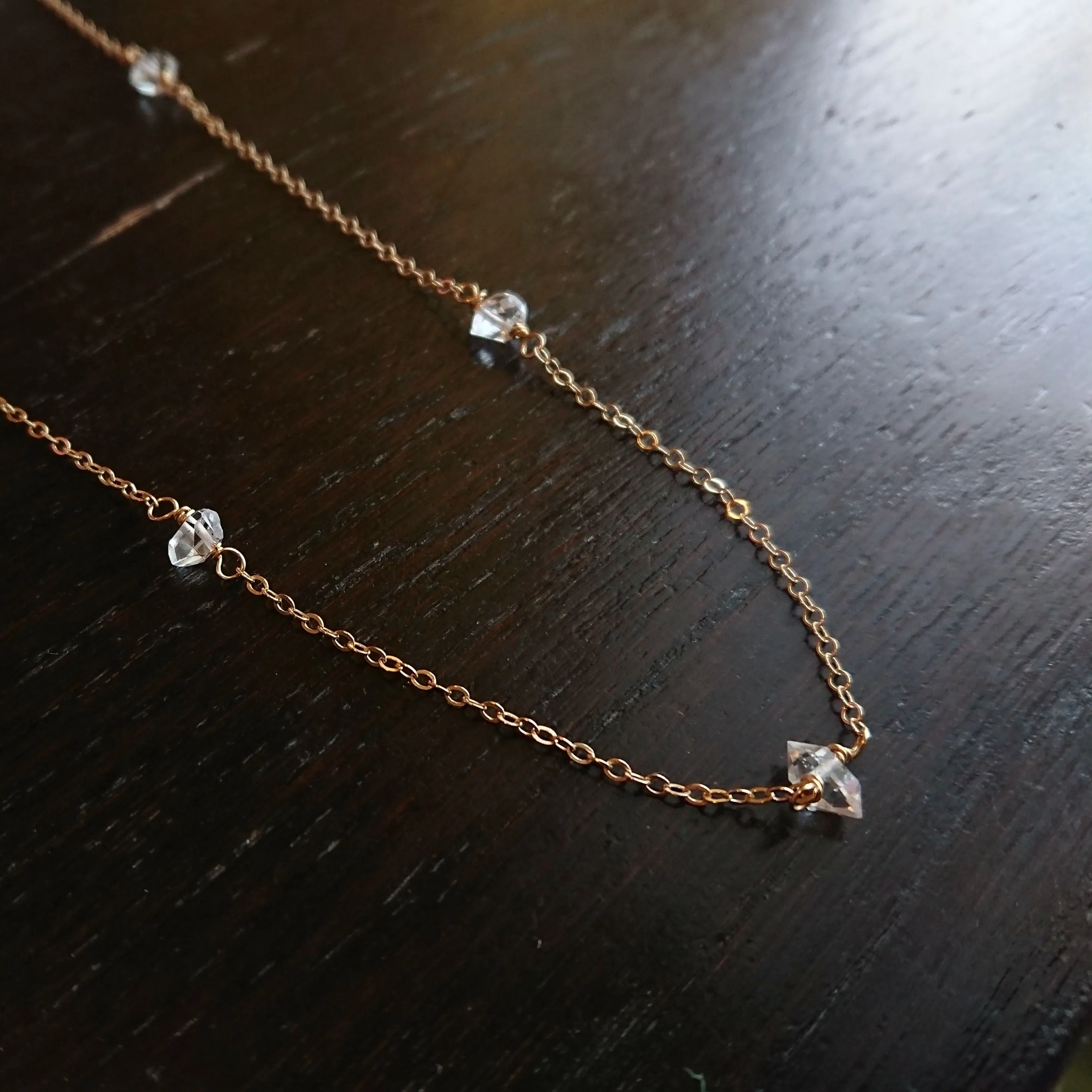 Herkimer Diamond Long Necklace