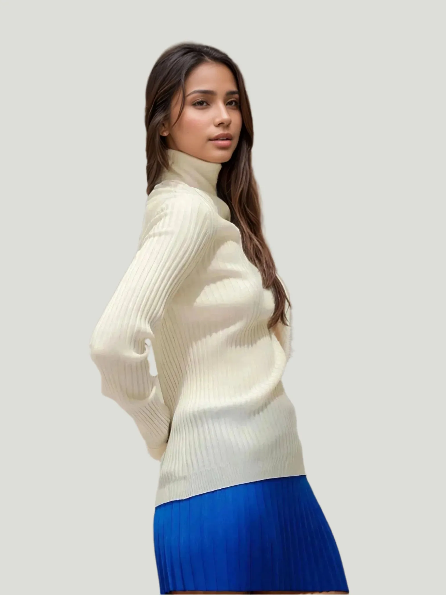 LÉMME Extra Fine Merino Wool Ribbed Turtleneck