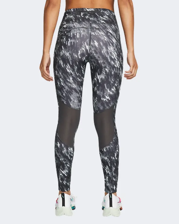 Nike Dri-Fit Fast Pocket Mid-Rise Women Running Tight Smoke Grey