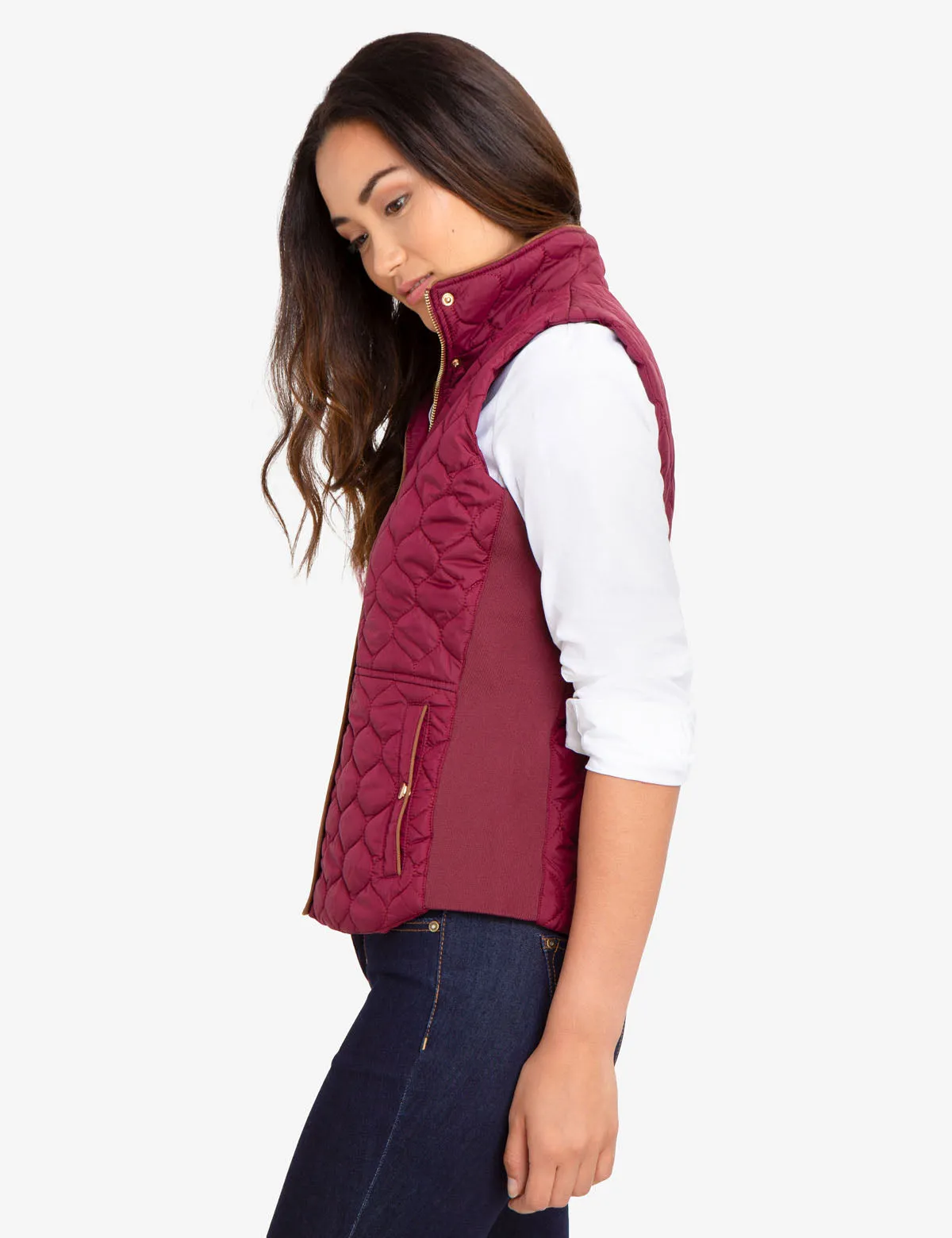 SIDE KNIT QUILTED VEST